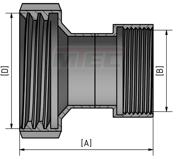 IBC/GI INOX S60x6 mit iG 1-1/4" - 316