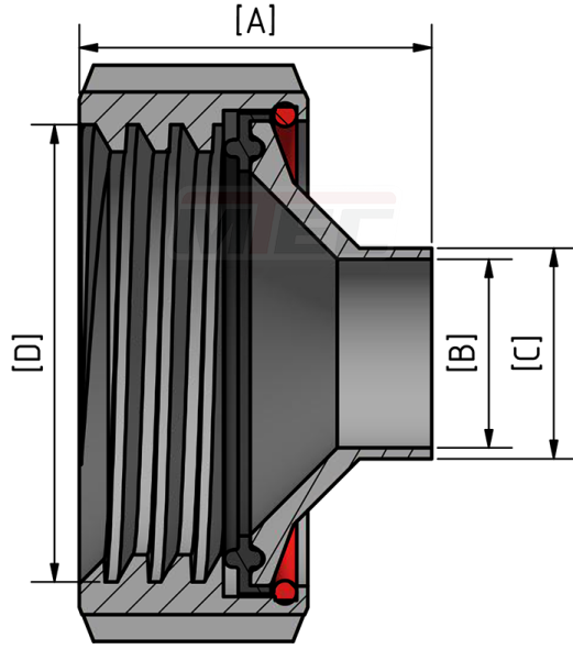 IBC/S360 - IBC mit Schweissende, drehbar (V4A)