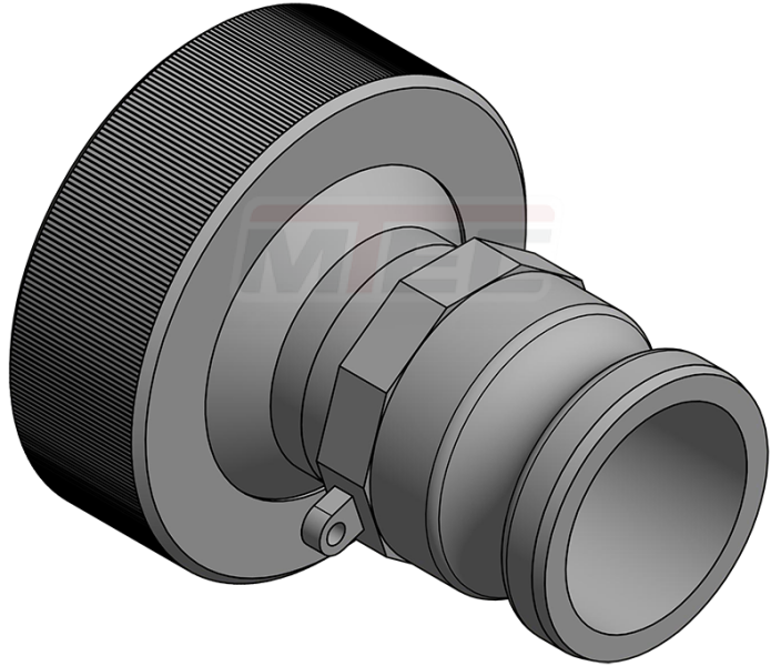 IBC S100x8 Nutmutter mit Kamlock-Stecker 92mm - V4A