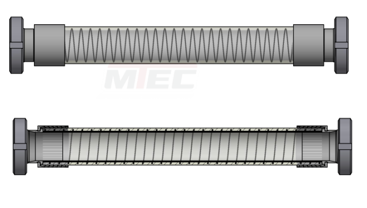 PVC-Komplettschlauch S&D DN 50 4000 mm