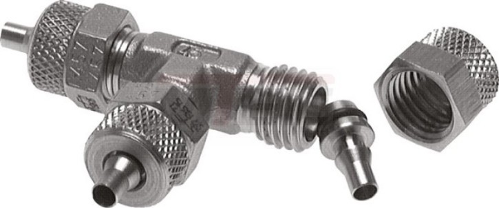 T-Verschraubung, mehrteilig 8 x 6mm, 1.4571